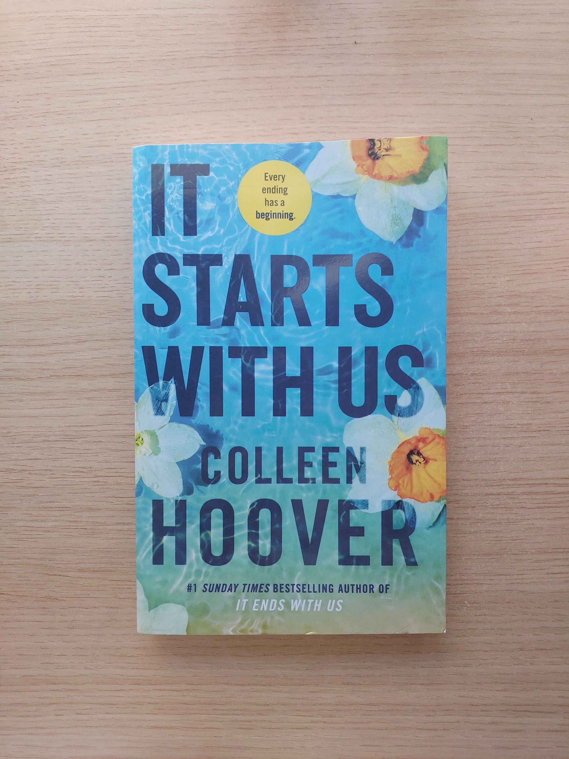 Actual Photo of it starts with us by colleen hoover